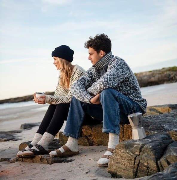 Svalbard Sweater High Neck Off Off White/Anthracite, view: 4