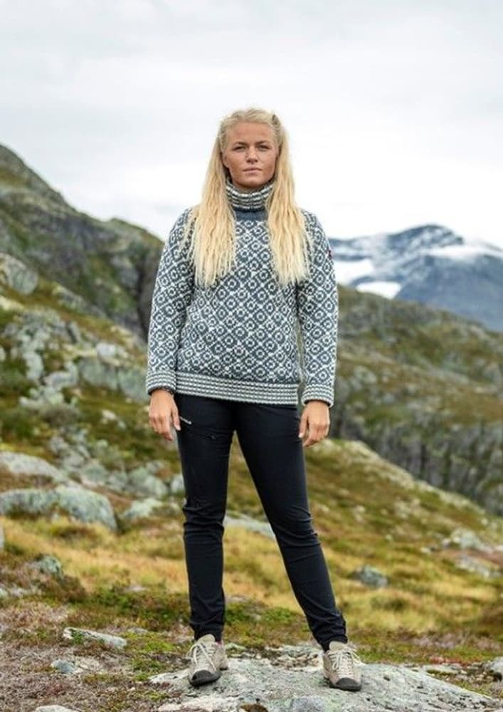 Svalbard Sweater High Neck Off Off White/Anthracite, view: 3