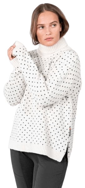 Sörisen Wool High Neck naisten villapaita, Off White/Ink, view: 1