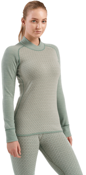 Kvitegga Merino 230 Cross Neck naisten kerrastopaita, Raw White, view: 2