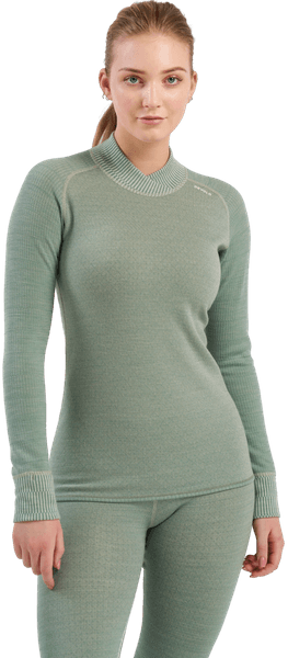 Kvitegga Merino 230 Cross Neck naisten kerrastopaita, Raw White, view: 4