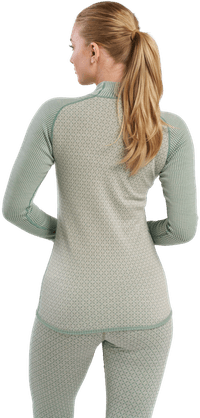 Kvitegga Merino 230 Cross Neck naisten kerrastopaita, Raw White - view: 3