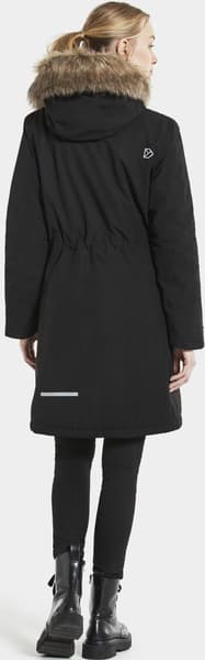 Erika Parka 3 naisten topattu parkatakki, musta, view: 4