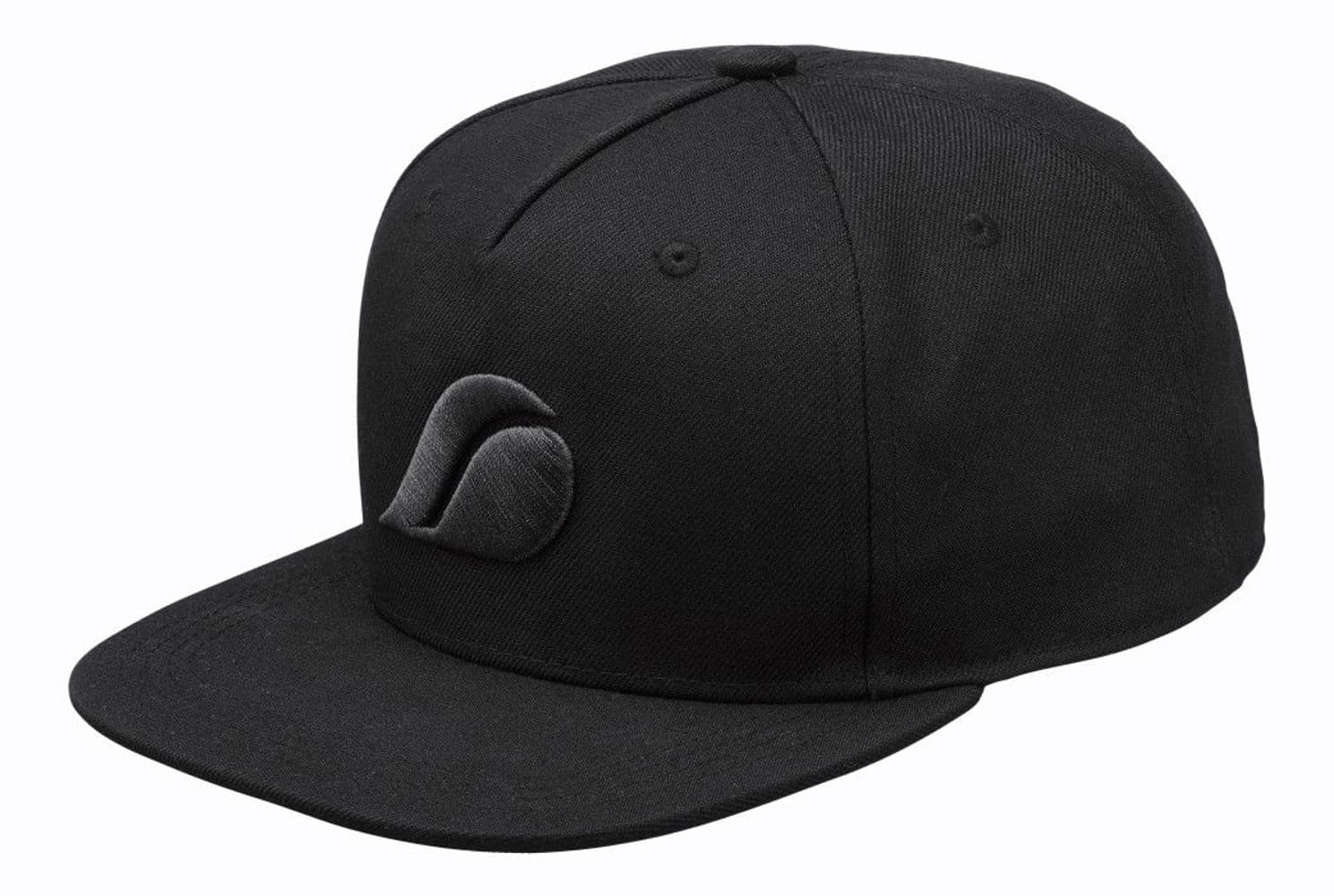 D Flat Cap -lippalakki, unisex, musta, view: 0