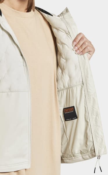 Valda FZ naisten hupparitakki, hopea/valkoinen, view: 3