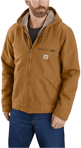 Washed Duck Sherpa Lined Jacket takki, Carhartt® Brown, view: 3