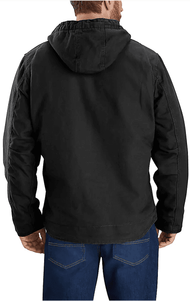 Washed Duck Sherpa Lined Jacket takki, Black, view: 3