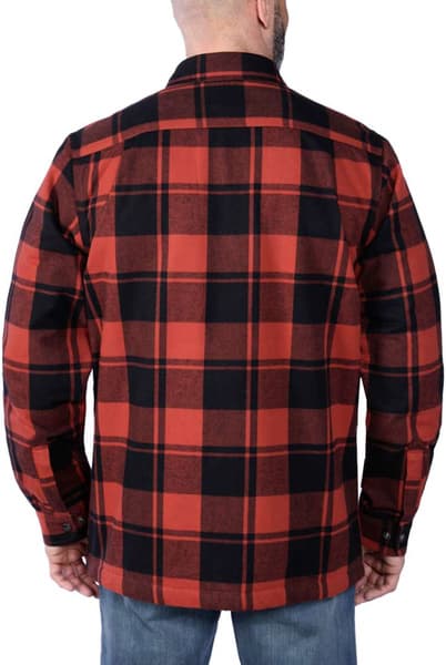 Flannel Sherpa-Lined Shirt Jacket flanellipaita, punainen, view: 5
