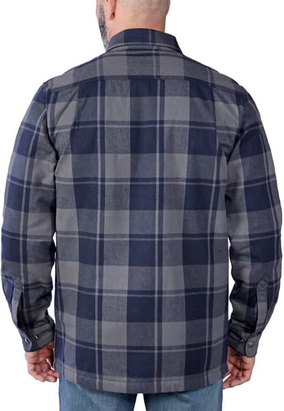 Flannel Sherpa Lined Shirt Jacket flanellipaita, sininen, view: 4