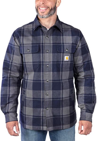 Flannel Sherpa Lined Shirt Jacket flanellipaita, sininen, view: 3