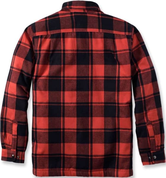 Flannel Sherpa-Lined Shirt Jacket flanellipaita, punainen, view: 2