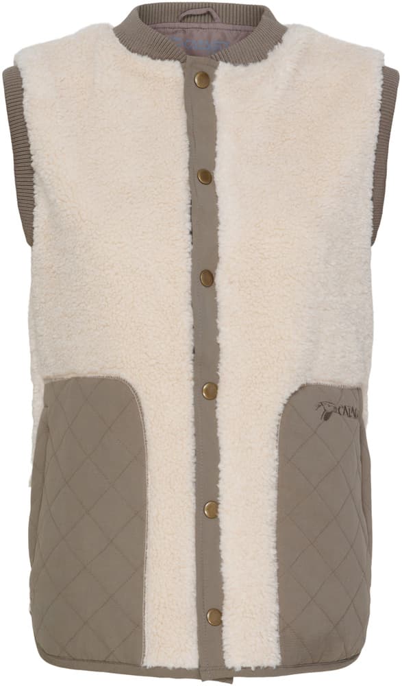 Paula Faux Fur Vest naisten liivi, Sandshell, view: 0