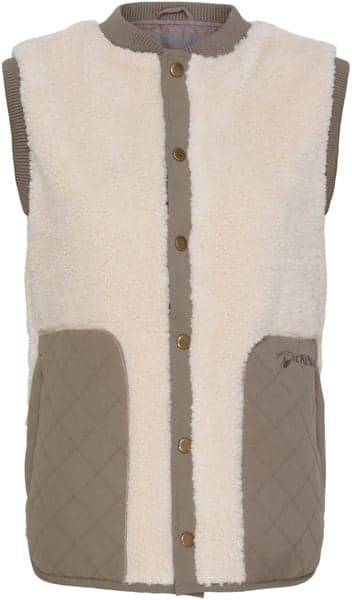 Paula Faux Fur Vest naisten liivi, Sandshell, view: 0