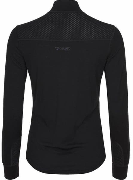 Madeleine Long Sleeve Halfzip naisten aluskerrastopaita, musta, view: 1