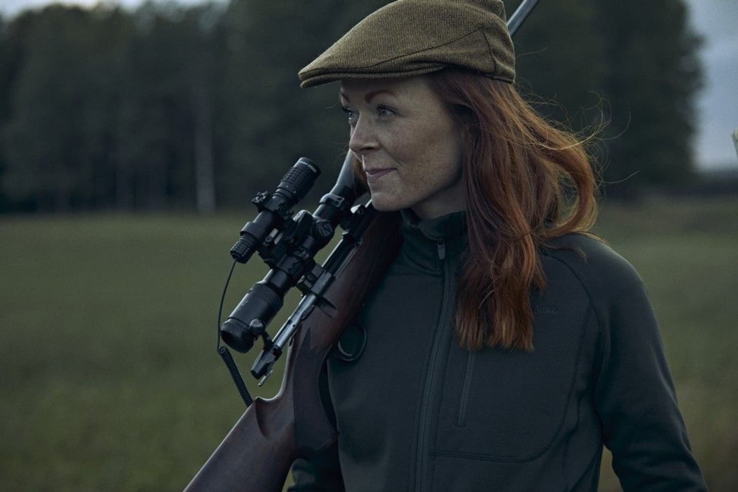 Tay Fleece -paita naisille, tummanvihreä, view: 5