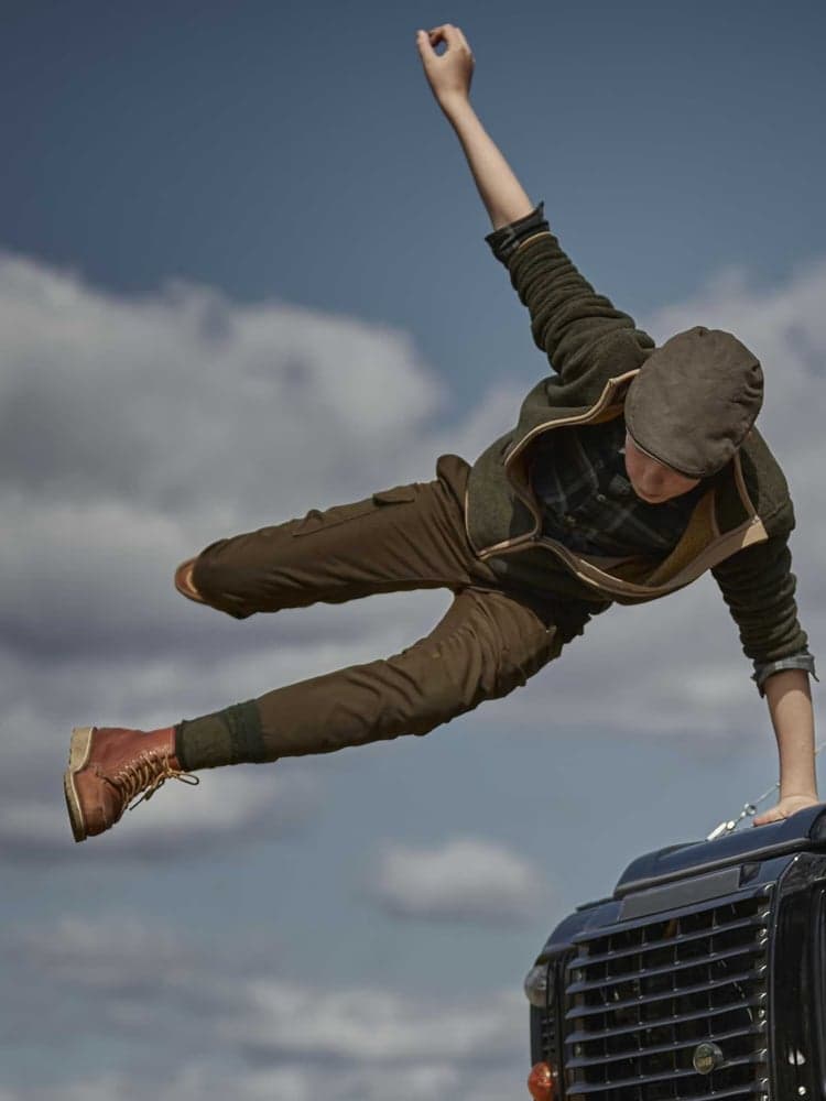 Piglet Pants Junior Leather lasten ulkoilu- ja metsästyshousut, ruskea, view: 3