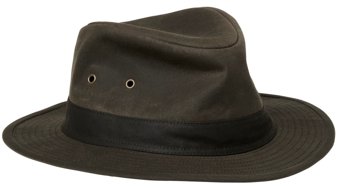 Cheavlier Bush Waxed Cotton Hat hattu, Leather Brown, view: 0