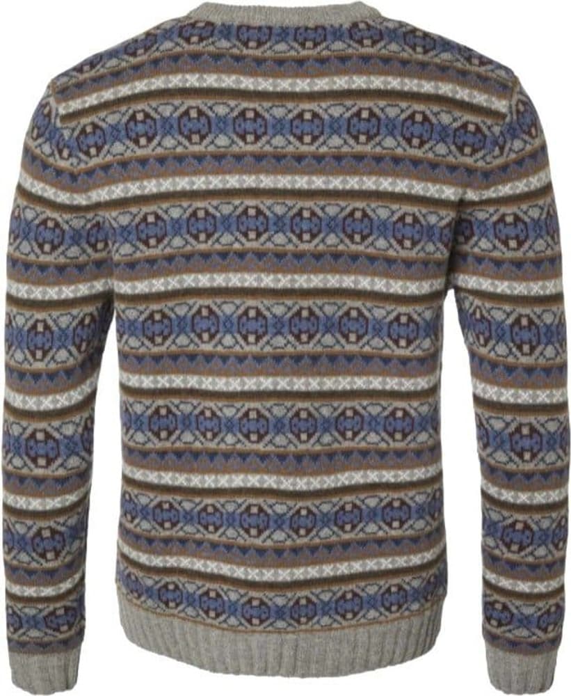 Moss Wool Sweater miesten neulepaita, Stone Grey Jaquard, view: 1