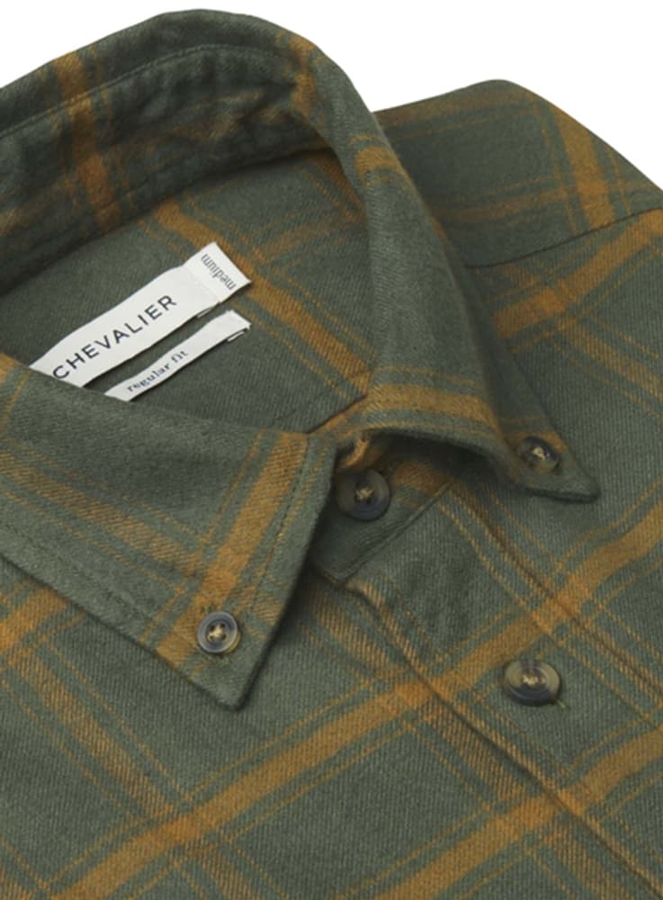 Hawk Flannel Shirt Men flanellipaita, Leaf Green, view: 2