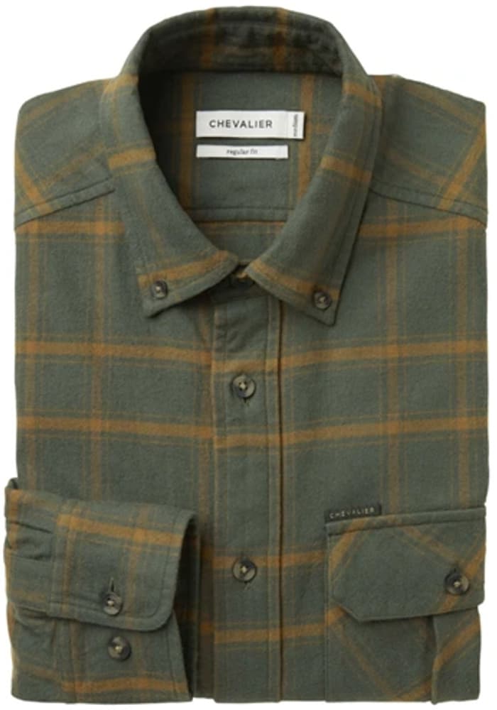 Hawk Flannel Shirt Men flanellipaita, Leaf Green, view: 1