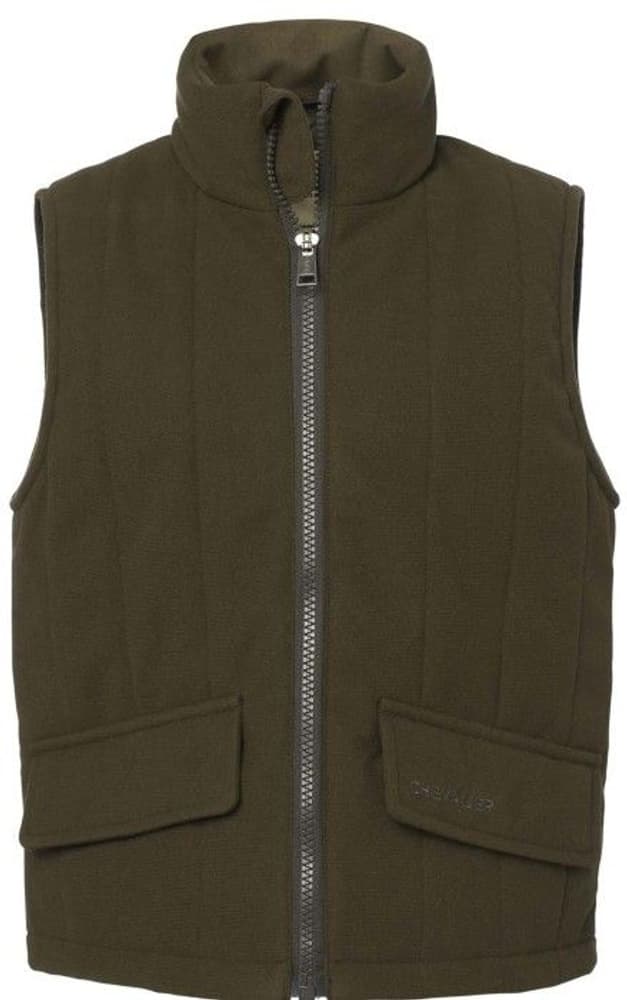 Calf Padded Vest Junior Leather lasten topattu liivi, ruskea, view: 0