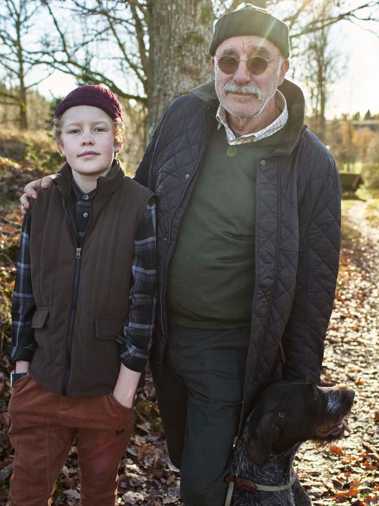 Calf Padded Vest Junior Leather lasten topattu liivi, ruskea, view: 3