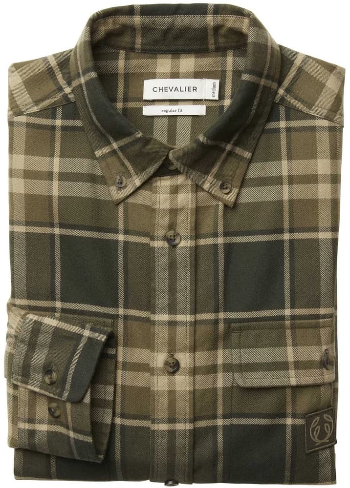 Heron Flannel Shirt paita, Evergreen Checked, view: 1