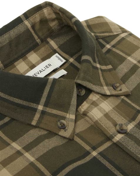 Heron Flannel Shirt paita, Evergreen Checked, view: 2