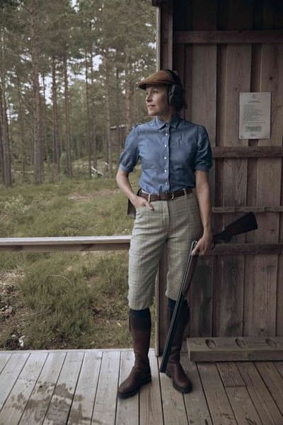 Advie Tweed Breeks naisten polvihousut, Willow Green Checked, view: 4