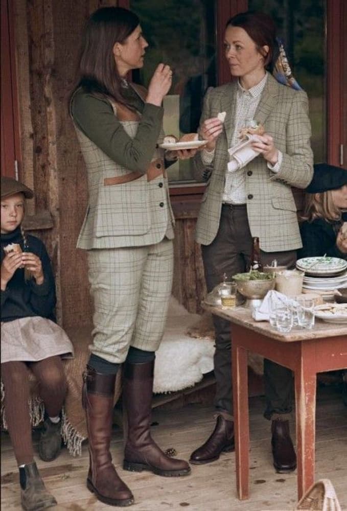 Advie Tweed Breeks naisten polvihousut, Willow Green Checked, view: 3