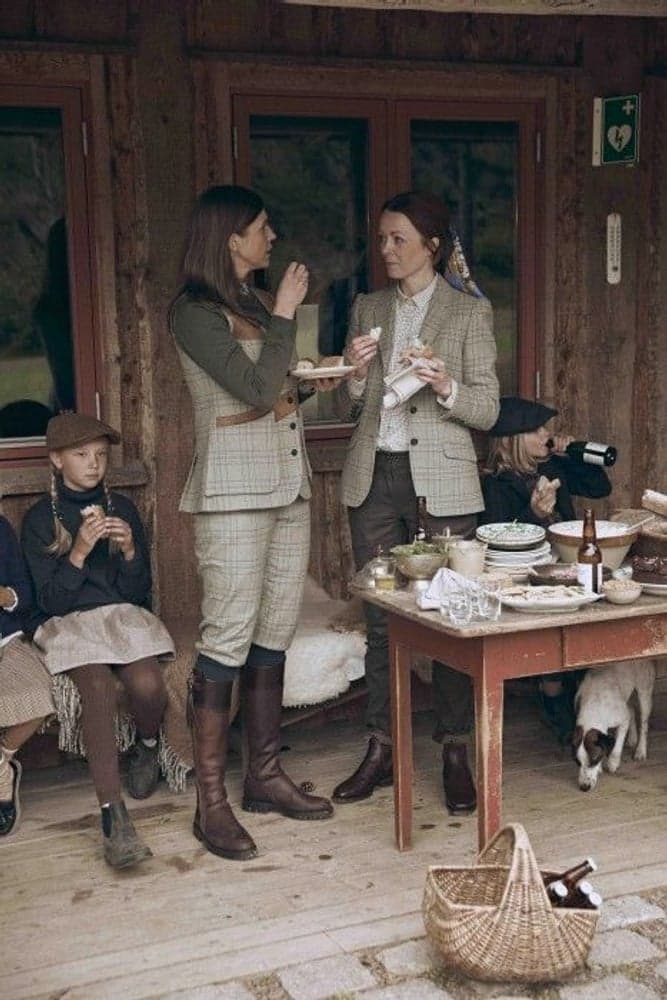 Advie Tweed Blazer naisille, Willow Green Checked, view: 6