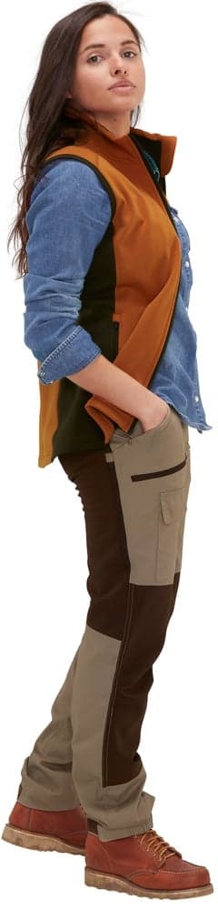 Lenzie Fleece Vest Naisten Orange/Brown, view: 3