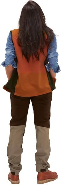 Lenzie Fleece Vest Naisten Orange/Brown, view: 2