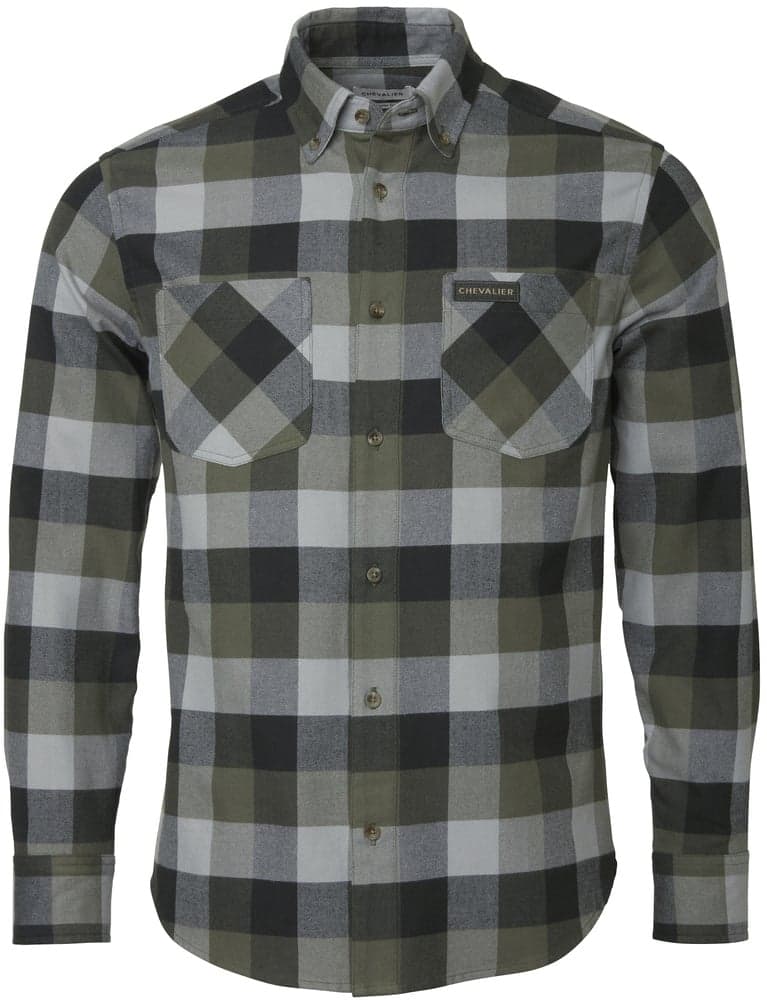 Willow Flannel Shirt Men flanellipaita, Green Checked, view: 0