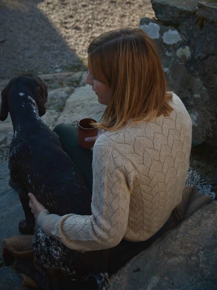 Eden naisten neulepaita, Sandstone, view: 2