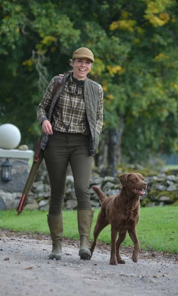 Teal Light Flannel Shirt naisten flanellipaita, Olive Green Checked, view: 3