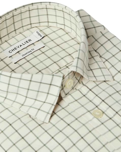 Luton Shooting Fit Shirt paita, Hunter Green Tattersall, view: 2