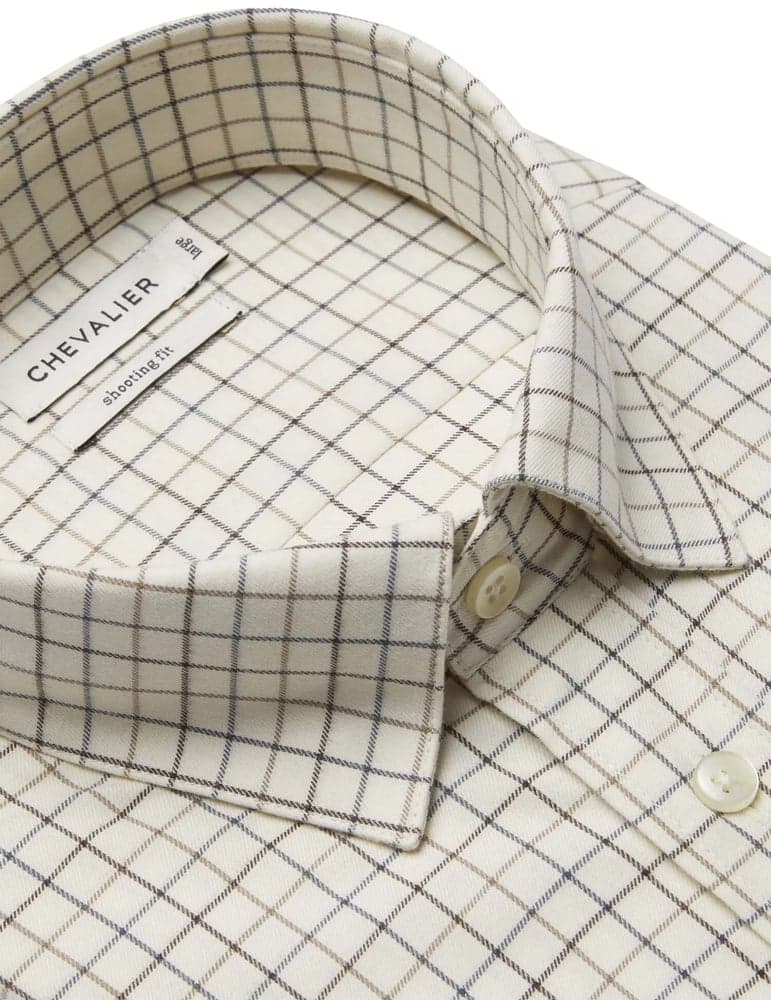 Luton Shooting Fit Shirt paita, Stormy Blue Tattersall, view: 2