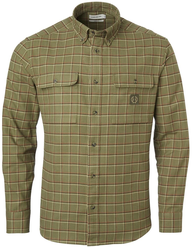 Heron Flannel Shirt paita, Field Green Checked, view: 0
