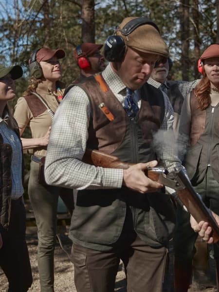 Caines Shooting Fit Shirt kauluspaita, Stormy Blue, view: 4