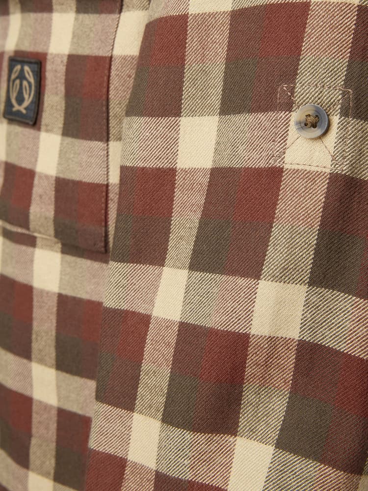 Heron Flannel Shirt paita, Holly Green Checked, view: 4