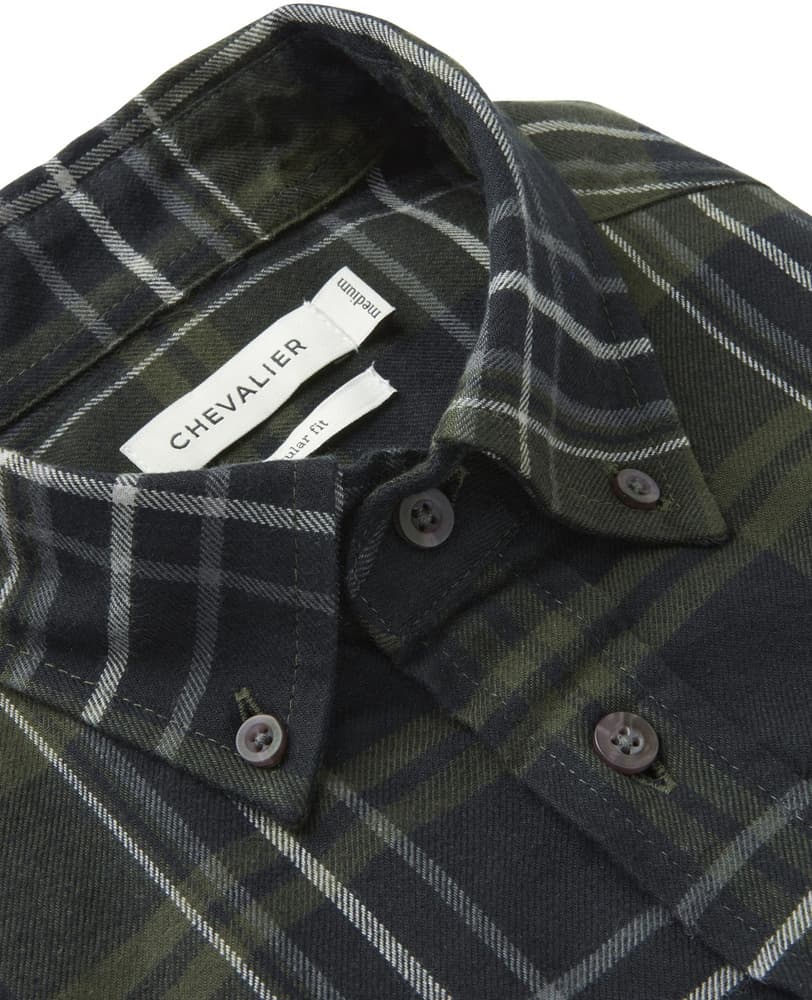 Heron Flannel Shirt Men flanellipaita, vihreä, view: 3