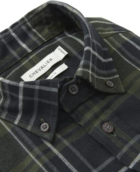Heron Flannel Shirt Men flanellipaita, vihreä, view: 3