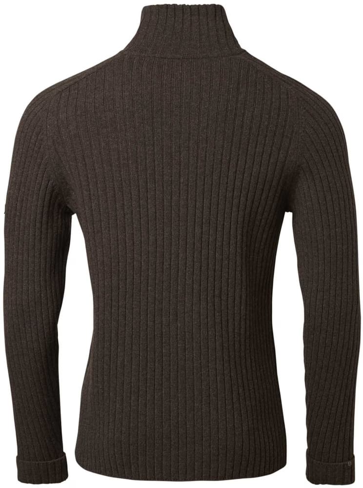 Antony Half Zip Wool Pullover neulepaita, Antler Brown, view: 1