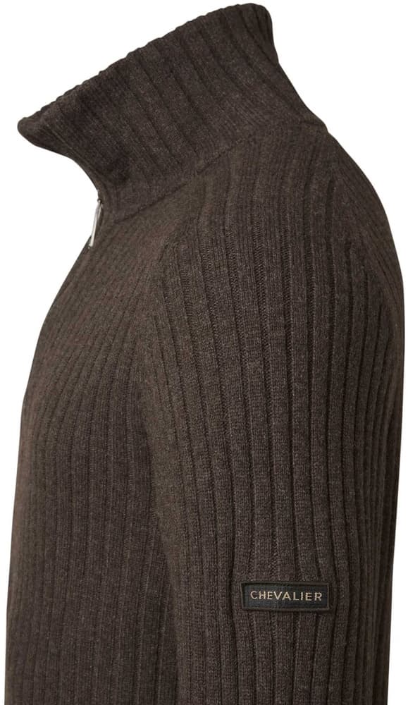 Antony Half Zip Wool Pullover neulepaita, Antler Brown, view: 2