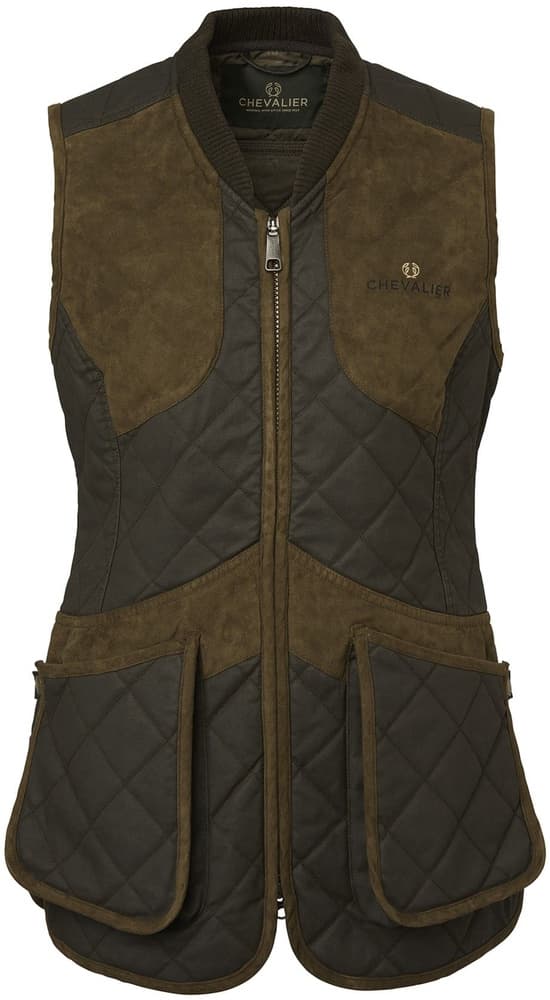 Vintage Shooting Vest naisten ammuntaliivi, Leather Brown, view: 0