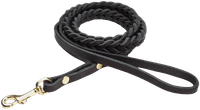Leash Central Park koiran talutushihna, L, Black Gold Braided - view: 0