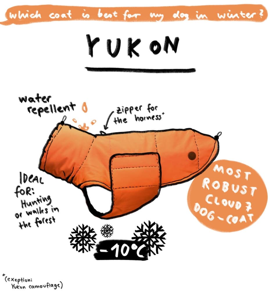 Yukon Dog Coat koiran takki, koot 4-5, Neon Orange, view: 5