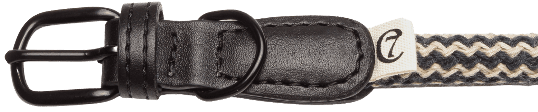 Collar Mauerpark köysikaulapanta, XS-XL, Zick Zack Black, view: 3