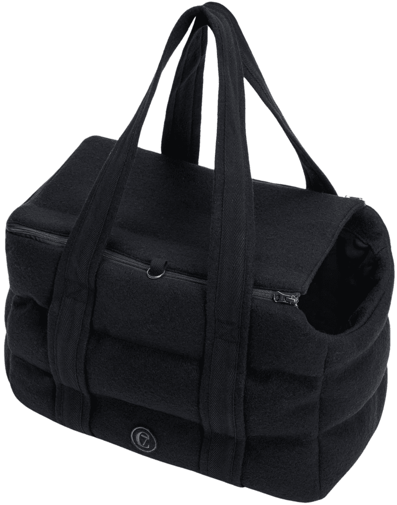 Dog Carrier Bergamo Wool koiran kantolaukku, M, Black, view: 0